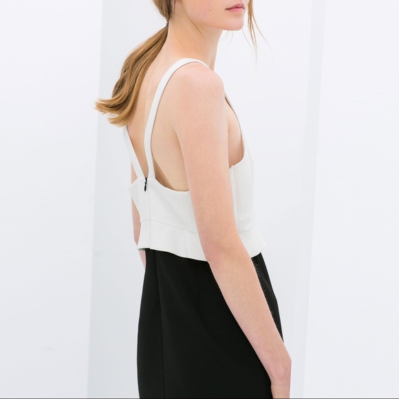 Zara two tones peplum dress small preowned - Picture 10 of 10